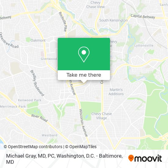 Mapa de Michael Gray, MD, PC