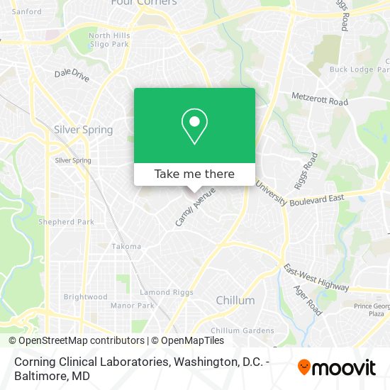 Mapa de Corning Clinical Laboratories