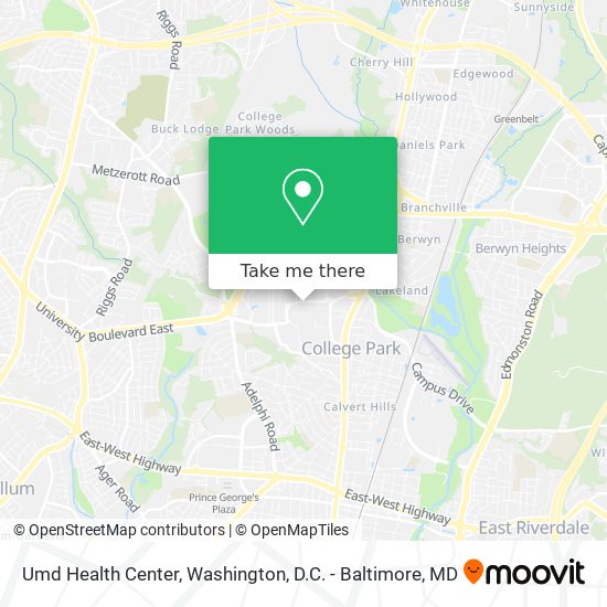 Umd Health Center map