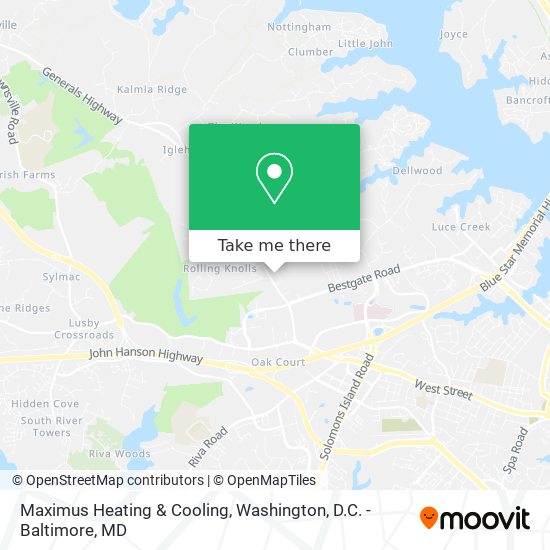 Mapa de Maximus Heating & Cooling