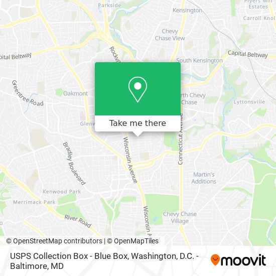 USPS Collection Box - Blue Box map