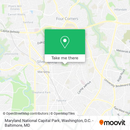 Maryland National Capital Park map