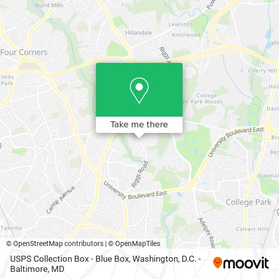 USPS Collection Box - Blue Box map