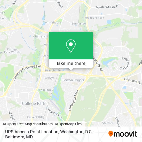 UPS Access Point Location map