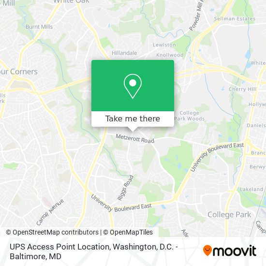 UPS Access Point Location map