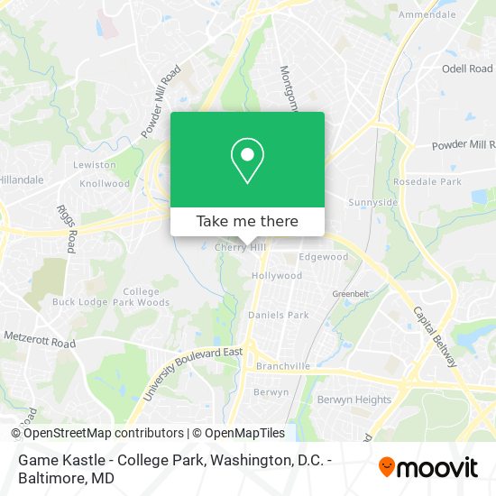 Mapa de Game Kastle - College Park