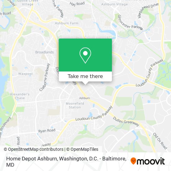 Mapa de Home Depot Ashburn