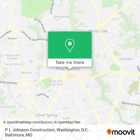 P L Johnson Construction map