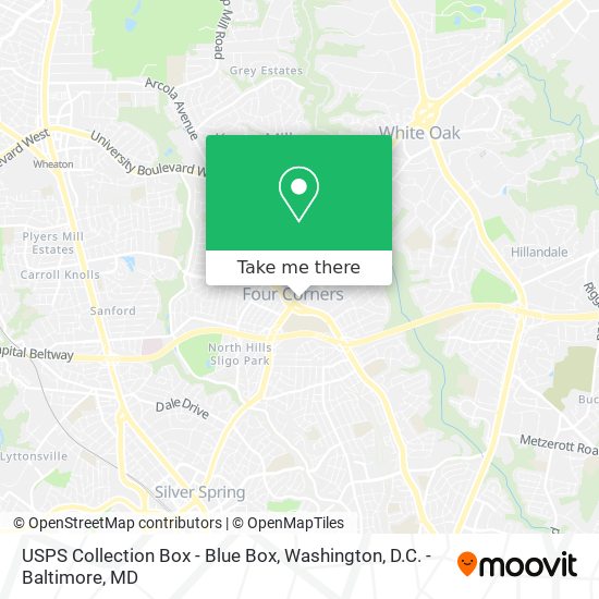 USPS Collection Box - Blue Box map