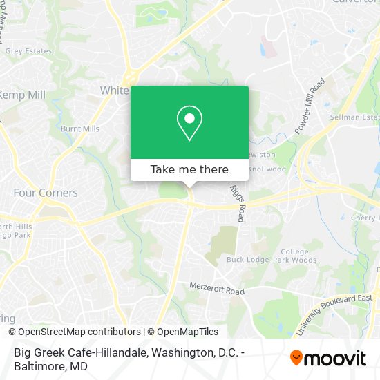 Mapa de Big Greek Cafe-Hillandale