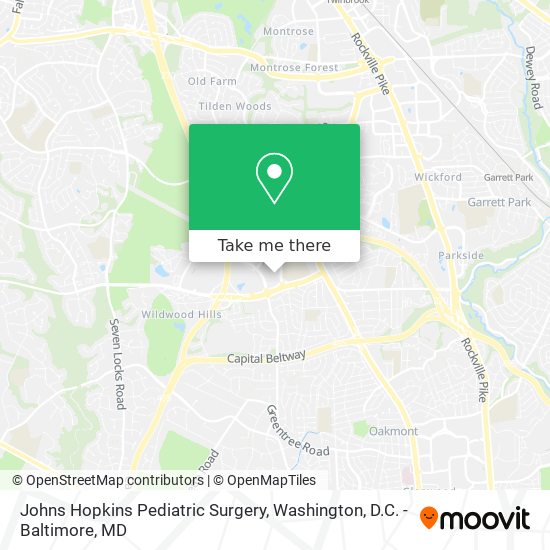 Johns Hopkins Pediatric Surgery map