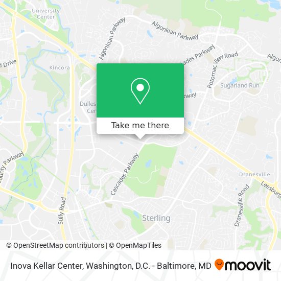 Mapa de Inova Kellar Center