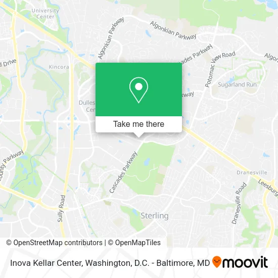 Mapa de Inova Kellar Center