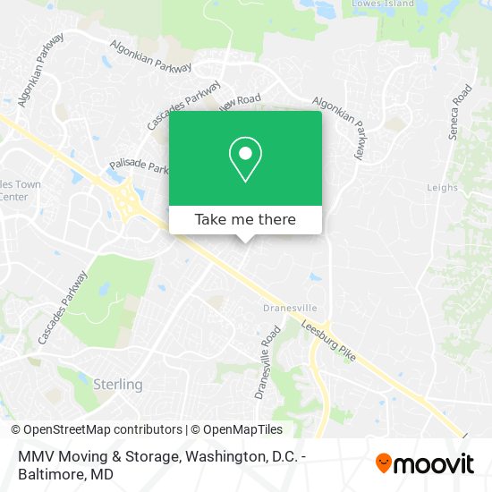 MMV Moving & Storage map