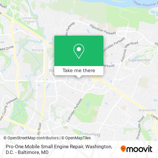 Mapa de Pro-One Mobile Small Engine Repair