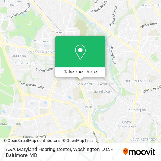 A&A Maryland Hearing Center map