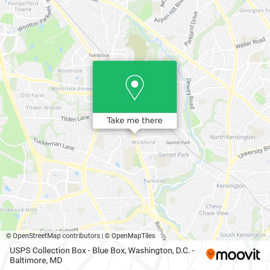 Mapa de USPS Collection Box - Blue Box