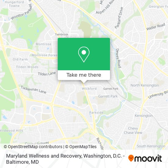 Mapa de Maryland Wellness and Recovery