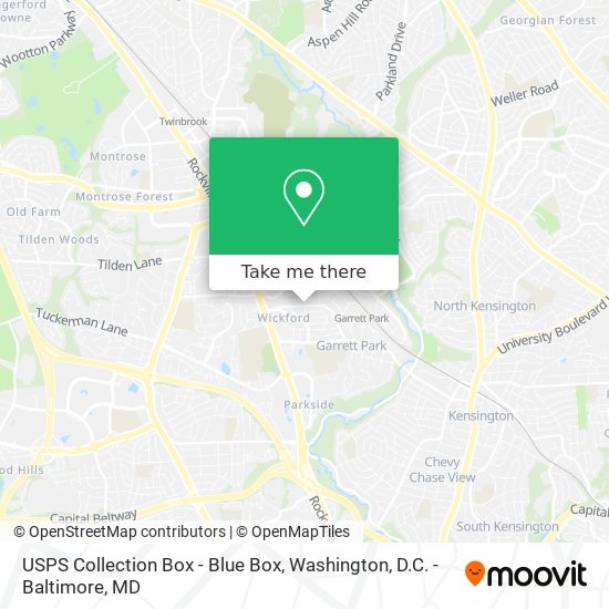 USPS Collection Box - Blue Box map