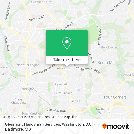 Glenmont Handyman Services map