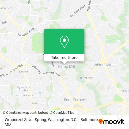 Wrapunzel Silver Spring map