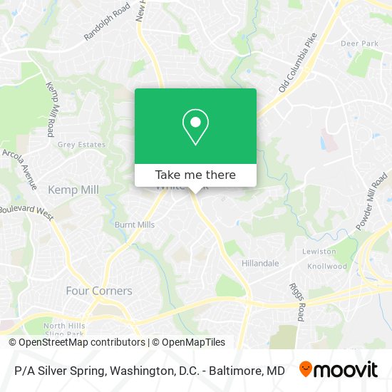 Mapa de P/A Silver Spring