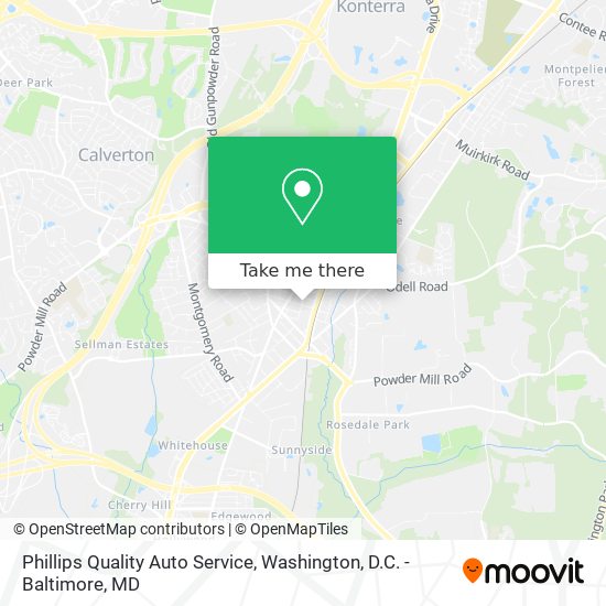 Mapa de Phillips Quality Auto Service