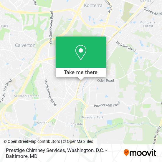 Prestige Chimney Services map