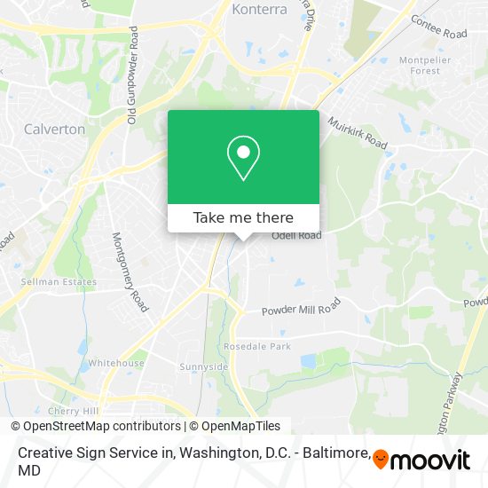 Creative Sign Service in map