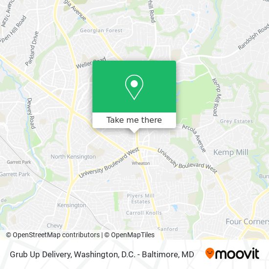 Grub Up Delivery map