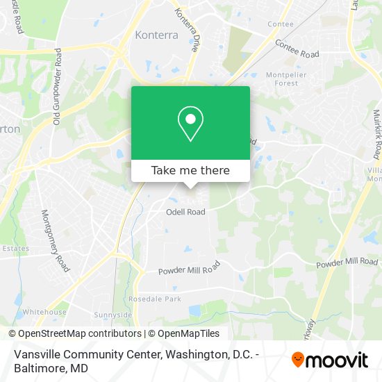 Vansville Community Center map