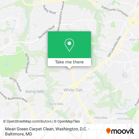Mapa de Mean Green Carpet Clean