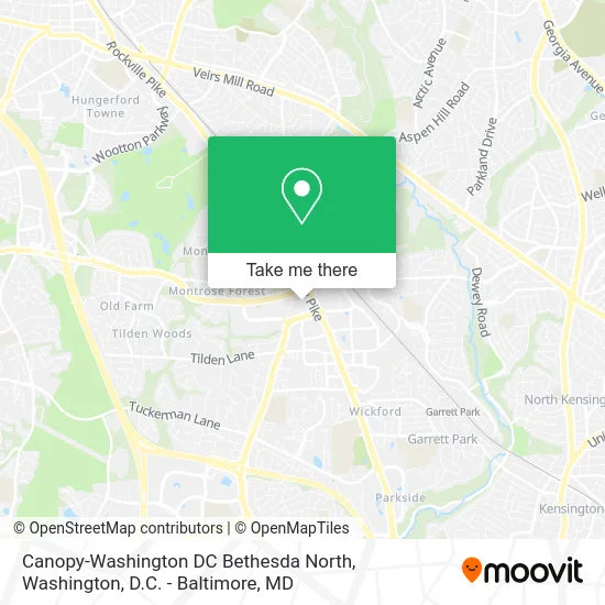 Canopy-Washington DC Bethesda North map