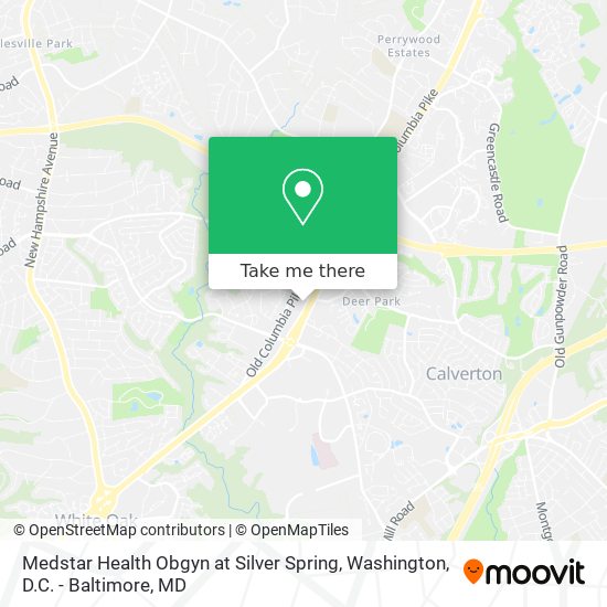 Medstar Health Obgyn at Silver Spring map
