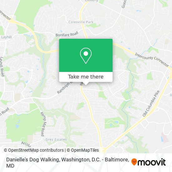 Danielle's Dog Walking map