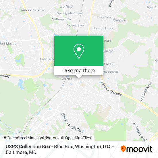 USPS Collection Box - Blue Box map