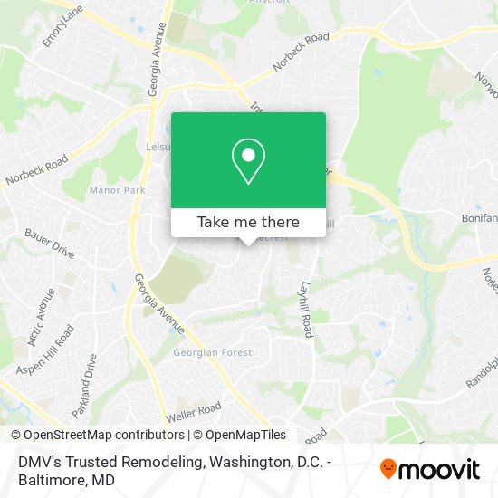 Mapa de DMV's Trusted Remodeling