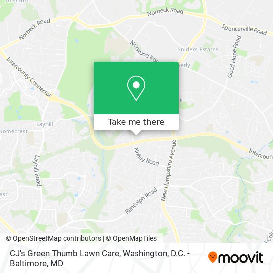 CJ's Green Thumb Lawn Care map