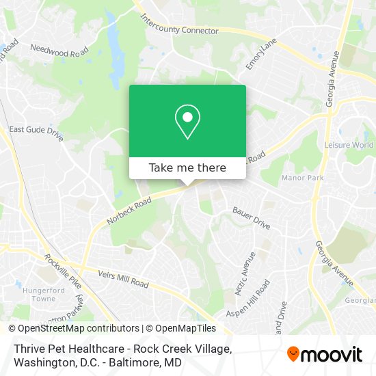 Thrive Pet Healthcare - Rock Creek Village map