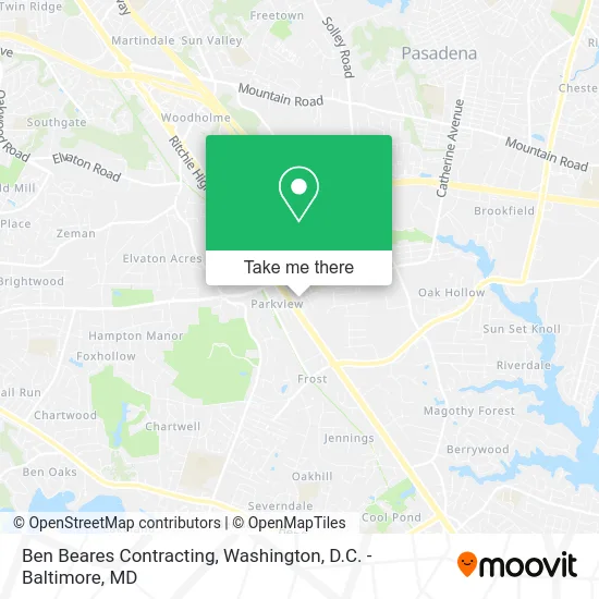 Ben Beares Contracting map