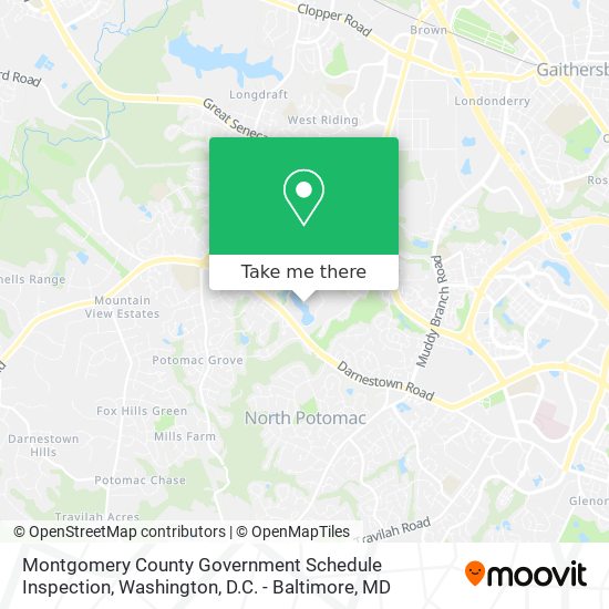 Mapa de Montgomery County Government Schedule Inspection
