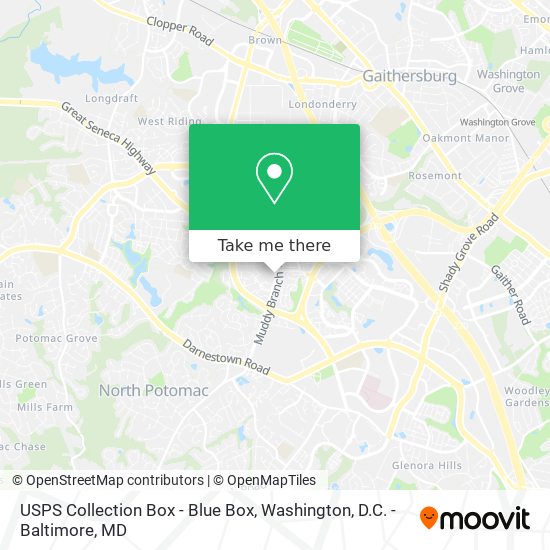 USPS Collection Box - Blue Box map