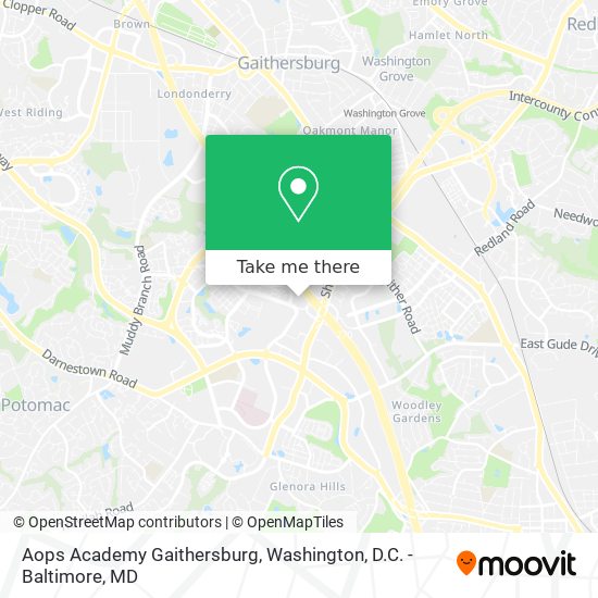 Mapa de Aops Academy Gaithersburg