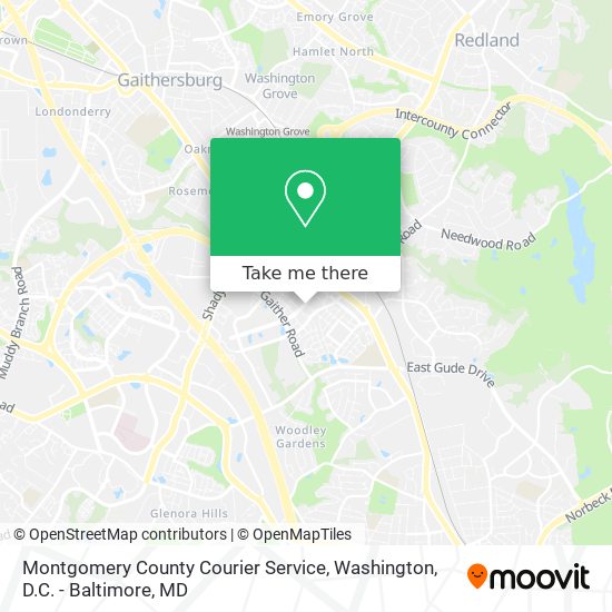Montgomery County Courier Service map