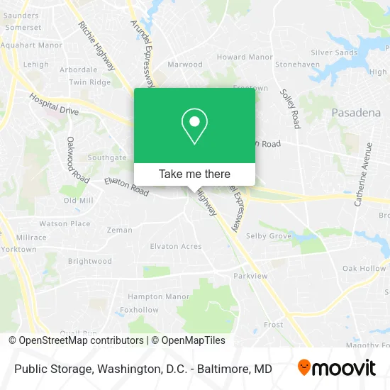 Public Storage map