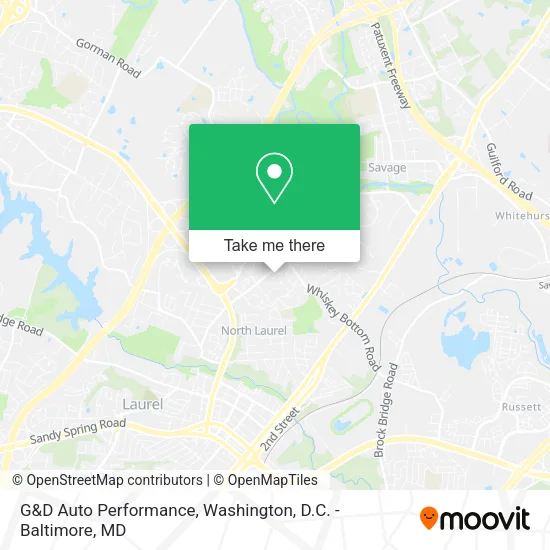 Mapa de G&D Auto Performance