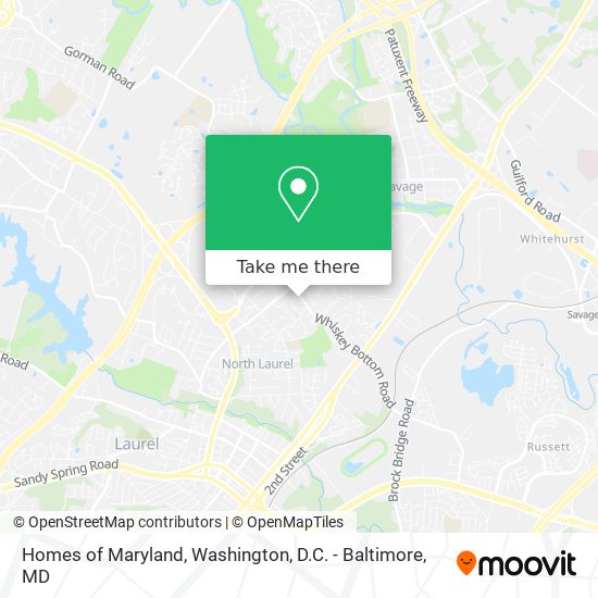 Homes of Maryland map