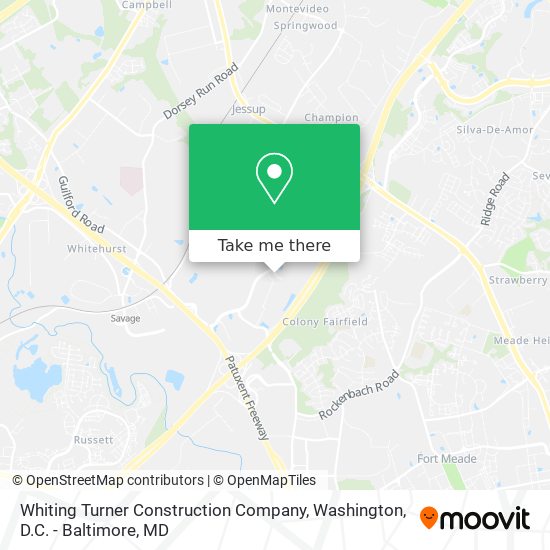 Mapa de Whiting Turner Construction Company