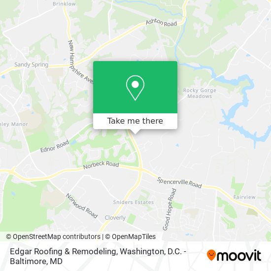 Edgar Roofing & Remodeling map