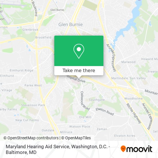 Maryland Hearing Aid Service map